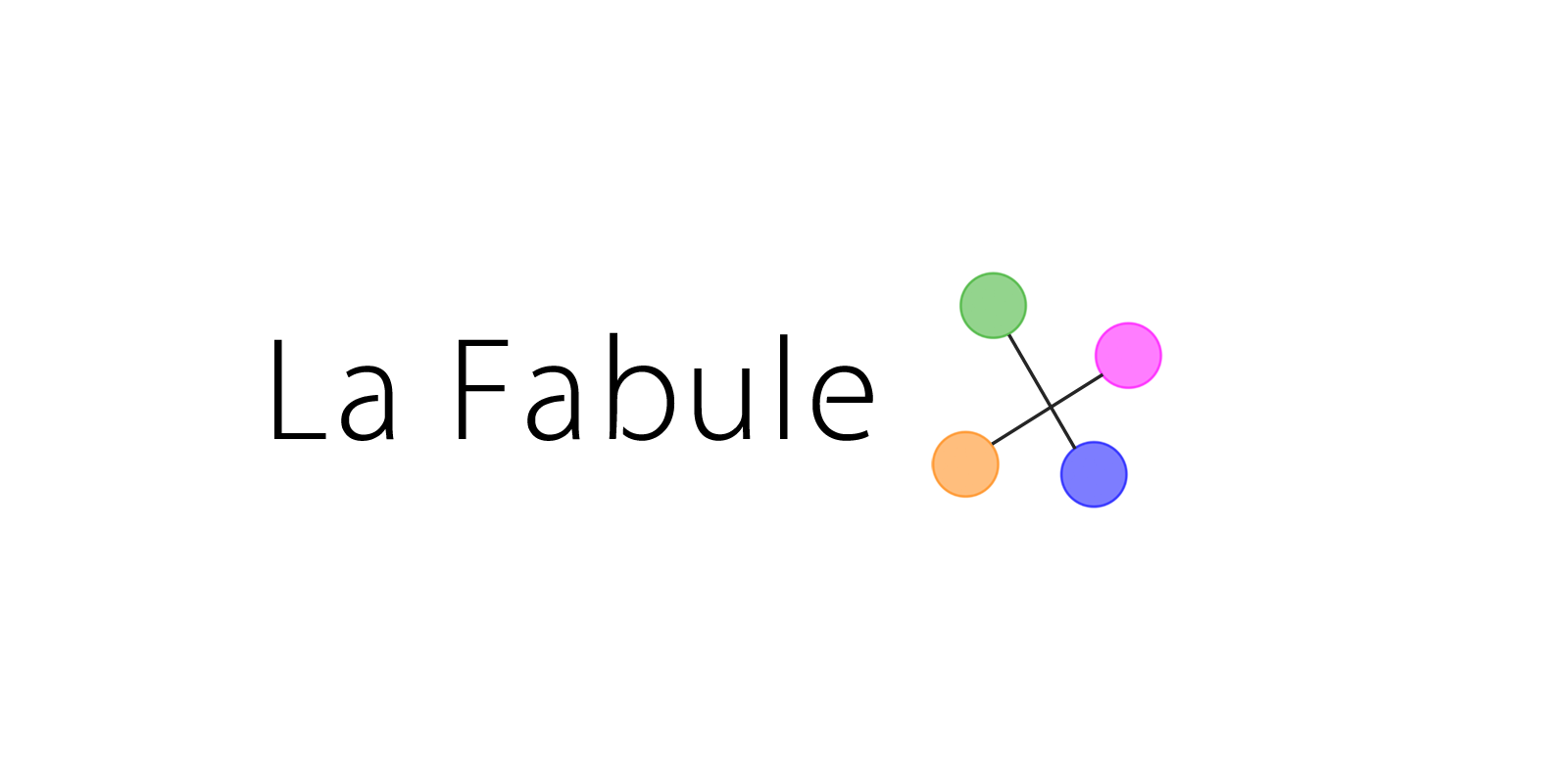 Connection design for the La Fabule logo.