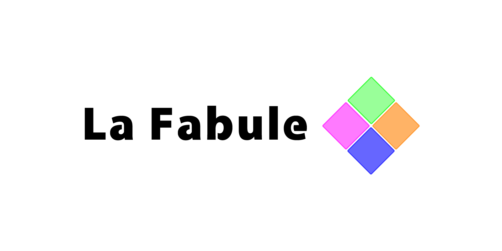 Rhombus design for the La Fabule logo.